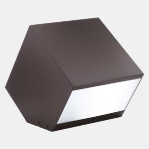 Torremato Inbox, geometrické venkovní svítidlo, 20W LED 3000K, hnědá, výška 34,5cm, IP66