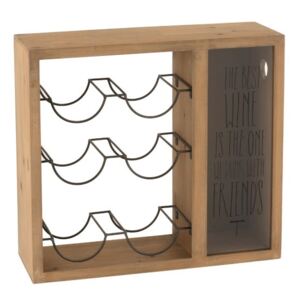 Nástěnná dřevěná skříňka na víno a zátky - 50*18*46cm