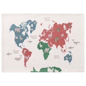 MERADISO® Dětský koberec, 90 x 130 cm / Ø 110 cm (mapa světa)