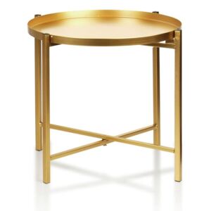 DekorStyle Konferenční stolek LUCAS 38,5 cm zlatý