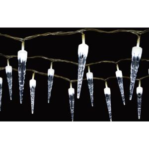 Vánoční osvětlení - Světelný řetěz (rampouchy) se 100 LED diodami, bílá