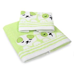Dětský ručník Dogs zelený zelena