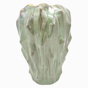 PRESENT TIME Sada 2 ks Zelená keramická váza Flora velká ∅ 19,5 × 27 cm