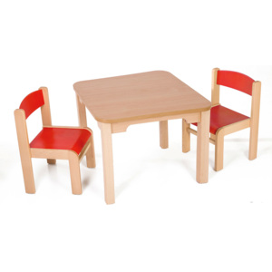 Hajdalánek Dětský stolek MATY + židličky LUCA (červená, červená) MATYLUCACECE