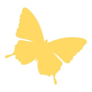 Nálepka na zeď pro děti Žlutý motýlek 10x10cm NK4242A_1HP