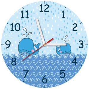 Dětské hodiny Modré velryby 30x30cm ZD5368A_1OD