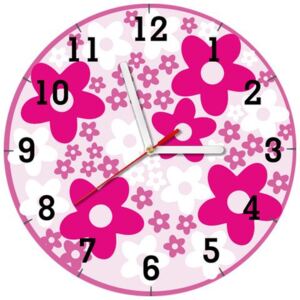 Dětské hodiny Krásné růžové kvítky 30x30cm ZD5361A_1OD