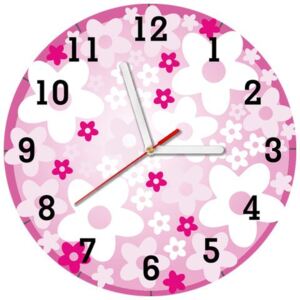 Dětské hodiny Hezké růžové kvítky 30x30cm ZD5360A_1OD