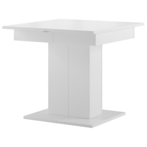 Jídelní rozkládací stůl 85x85 cm v bílé matné barvě typ 05 KN846