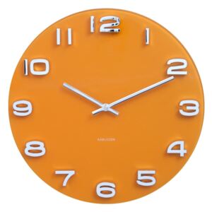 Oranžové hodiny Karlsson Vintage, ø 35 cm