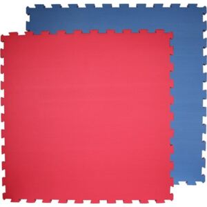 Pěnový koberec - modrá,červená 100x100x3cm