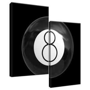 Obraz na plátně Černá kulečníková koule 60x60cm 1742A_2A