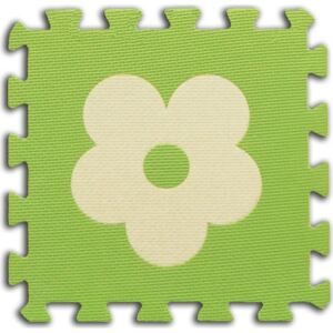 Pěnové BABY puzzle Kytičky 1 díl (zelený)