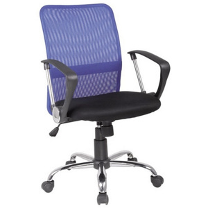 Kancelářská židle AIR, 92-102x58x46x46-56, černá/modrá