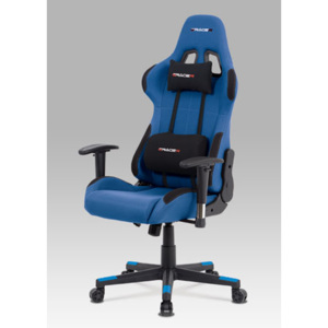 Autronic Kancelářská židle, modrá látka, houpací mech., plastový kříž KA-F05 BLUE