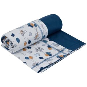 ESITO Letní dětská deka dvojitá bavlna Myšky - 75 x 100 cm / modrá ESDEKLETBMSS
