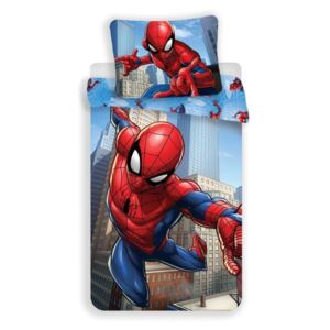 JERRY FABRICS MICRO Povlečení Spiderman blue Polyester 140/200, 70/90 cm