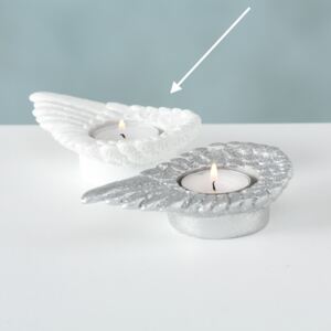 BOLTZE Křídla - svícen na čajovou svíčku d13 cm, bílá