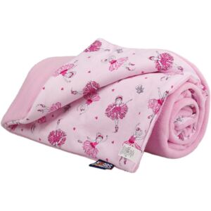 Zateplená dětská deka růžová baletky
