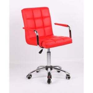 Židle na základní kolečkové podstavě VERONA - červená
