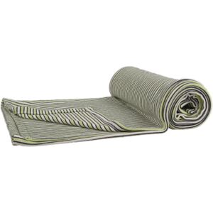 Bambusová deka šedo-zelené proužky oboulíc