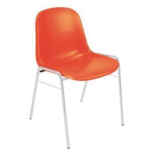 Plastová jídelní židle Manutan Shell, oranžová