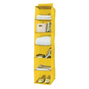 Compactor závěsný organizér na oblečení,žlutý,6 polic,30x30x128cm,RAN7900