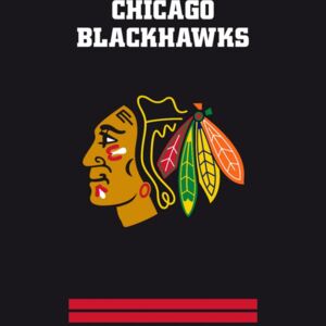 OSUŠKA NHL CHICAGO BLACKHAWKS BLACK 70x140 cm