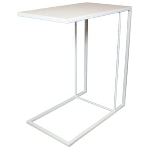 Take me HOME Bílý kovový odkládací stolek Felix 50 x 30 cm