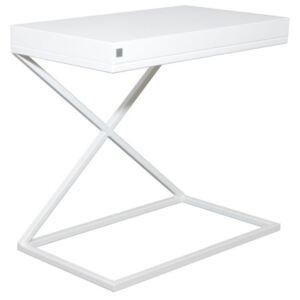 Take me HOME Bílý lakovaný odkládací stolek Beirut 50 x 30 cm