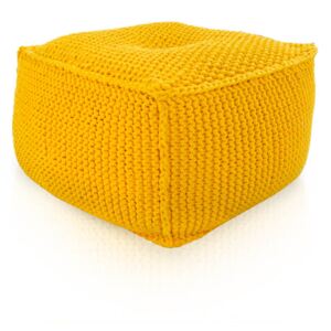 Primabag Puf Knitty Square Premium žlutá