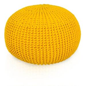 Primabag Pletený Puf Knitty Premium žlutá