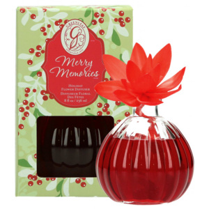 Greenleaf - aroma difuzér Merry Memories, květinový 236ml (Vánoční květinový difuzér Merry Memories s vůní tradičního jablka kombinovaná se skořicí a 