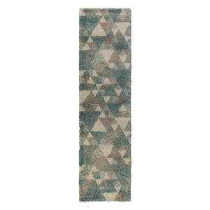 Šedomodrý koberec Flair Rugs Nuru, 60 x 230 cm