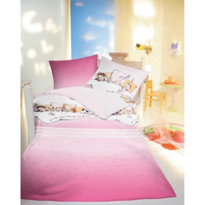 Kaeppel Bavlněné povlečení do malé postýlky Pyjamaparty růžové, 100x135, 40x60