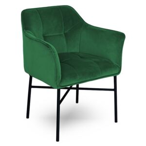 Židle čalouněné loft s podrúčkami Valencia Pik - Zelený