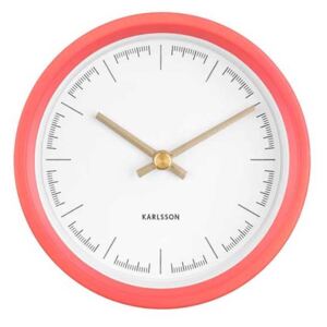 KARLSSON Nástěnné hodiny Dense růžové 12,5 x 12,5 cm
