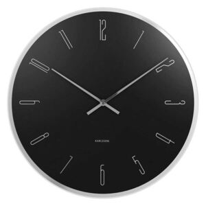 KARLSSON Nástěnné hodiny Mirror Numbers černé 40 x 40 cm