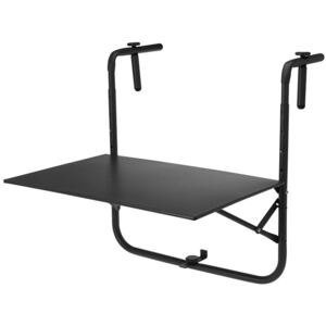 DekorStyle Balkonový stolek na zábradlí Olan tmavě šedý
