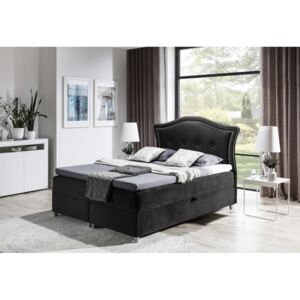 Expedo Čalouněná postel boxspring BEDRIS + topper, 180x200, jaguar 2183