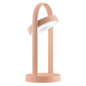 Světle růžová kovová bezdrátová stolní LED lampa Pedrali Giravolta 33 cm