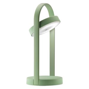 Zelená kovová bezdrátová stolní LED lampa Pedrali Giravolta 33 cm