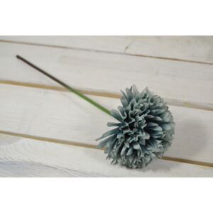 Umělý květ CHRYZANTÉNA malá - šedo - modrá ( v . 31 cm )