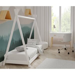 AMI nábytek Dětská postel TIPI 80x160cm masiv bílá