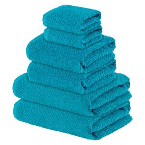 Livarno Home Sada froté ručníků, 6dílná (tyrkysová)