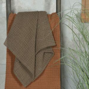 Bavlněný ručník Vaffle Dark Brown 50x100cm