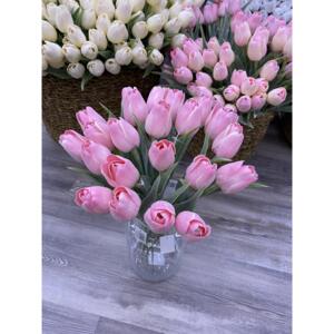 Umělá květina tulipán, barva růžová, výška 44 cm