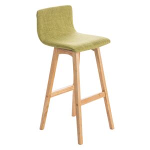Barová židle Taun látka, nohy natur Barva Zelená