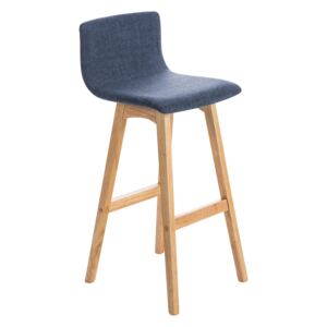Barová židle Taun látka, nohy natur Barva Modrá