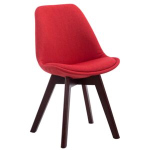 Židle Borne V2 látka, dřevené nohy ořech Barva Červená